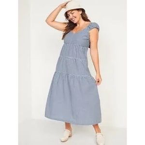 Old Navy Blue Tiered Maxi Dress